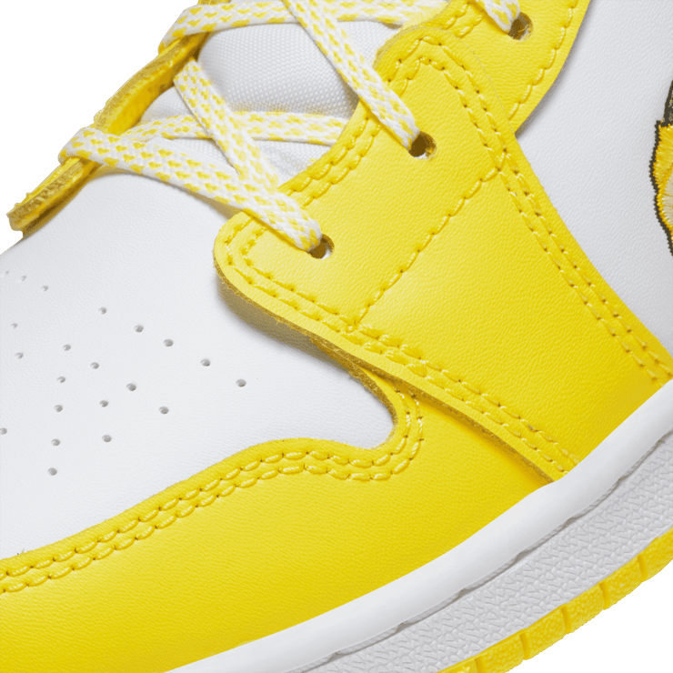 Jordan 1 Mid Dynamic Yellow Floral (GS) Angle 4