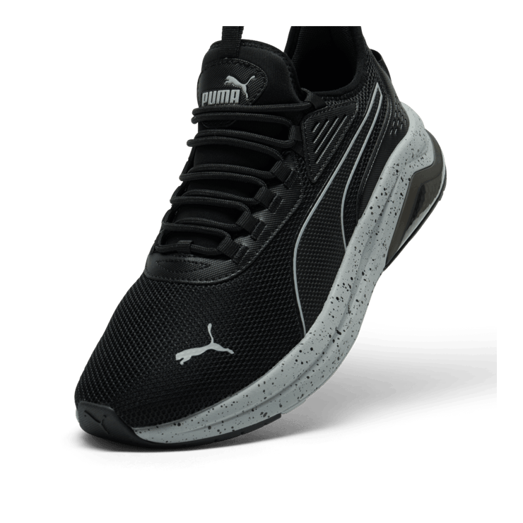PUMA Amplifer Speckle Sneakers in Black Angle 3