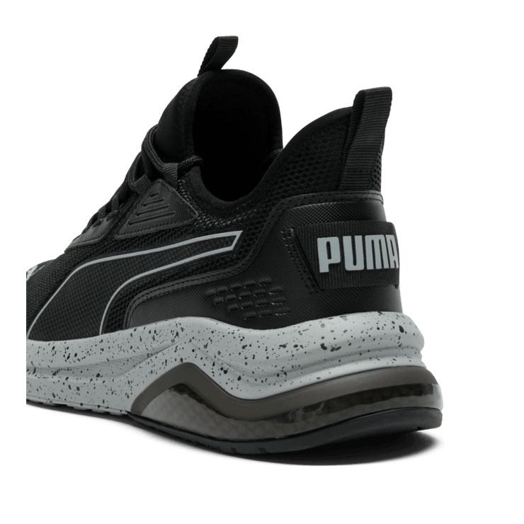 PUMA Amplifer Speckle Sneakers in Black Angle 4