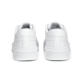 PUMA Smash Platform v3 Sneakers in White/Silver Angle 4