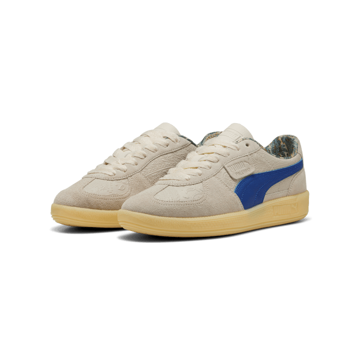 PUMA Palermo Bomber Sneakers in White Angle 5