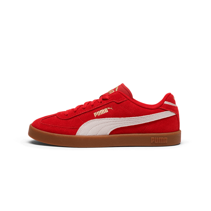 PUMA Club II Era Suede Sneakers in Red Angle 0