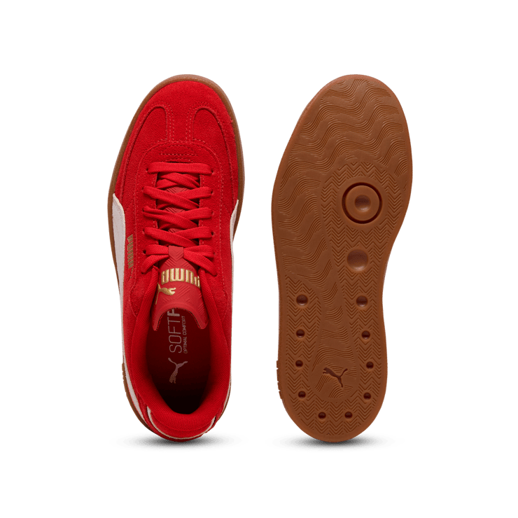 PUMA Club II Era Suede Sneakers in Red Angle 1
