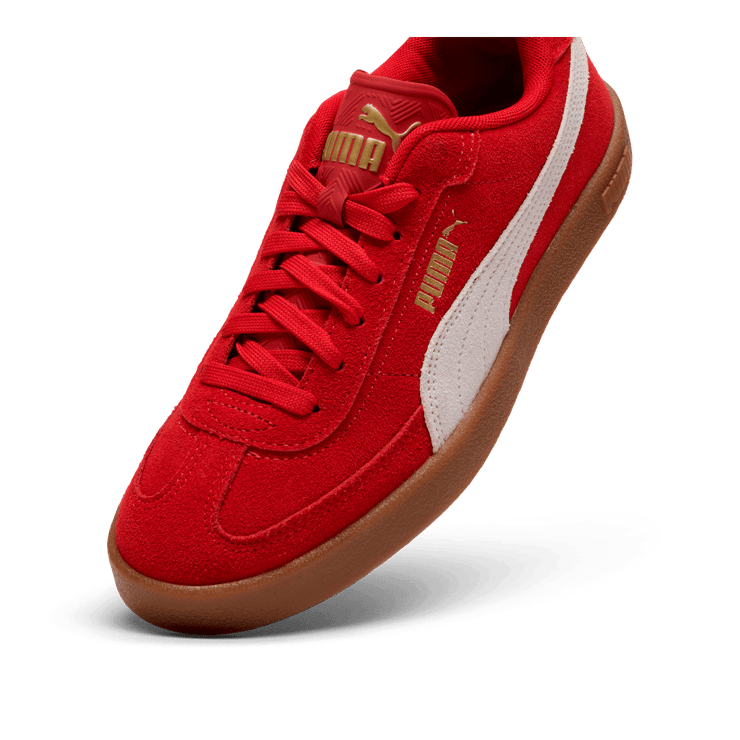 PUMA Club II Era Suede Sneakers in Red Angle 3