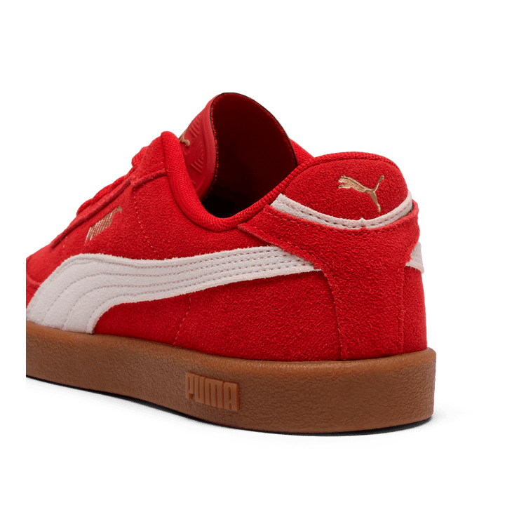 PUMA Club II Era Suede Sneakers in Red Angle 4