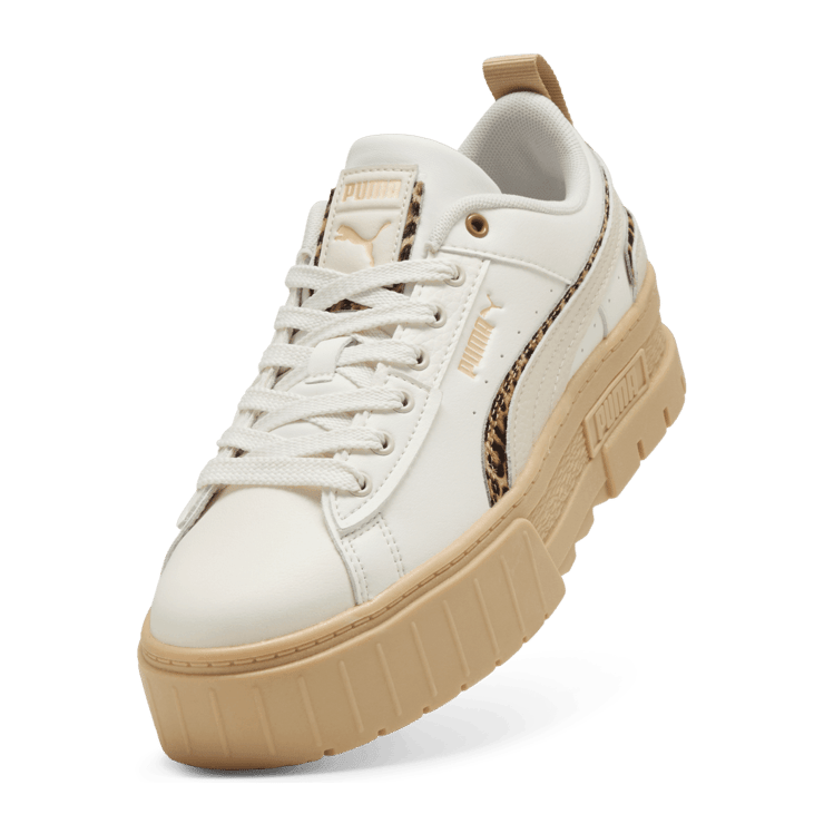PUMA Mayze UT Leo Sneakers in White Angle 3
