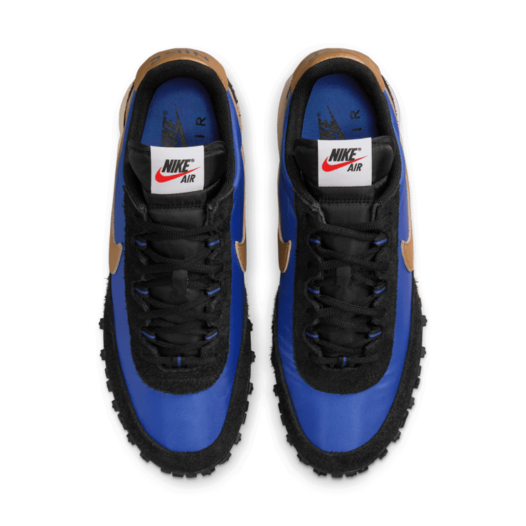 Nike Air Max Waffle Black Hyper Blue Angle 1