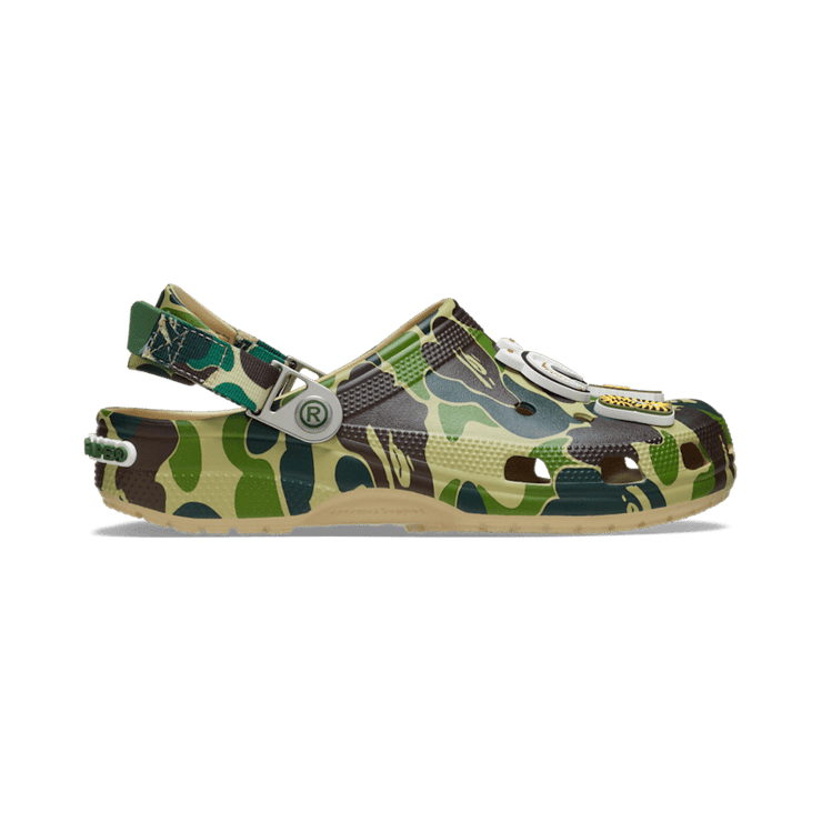 Crocs Classic Clog BAPE ABC Camo Green Angle 1