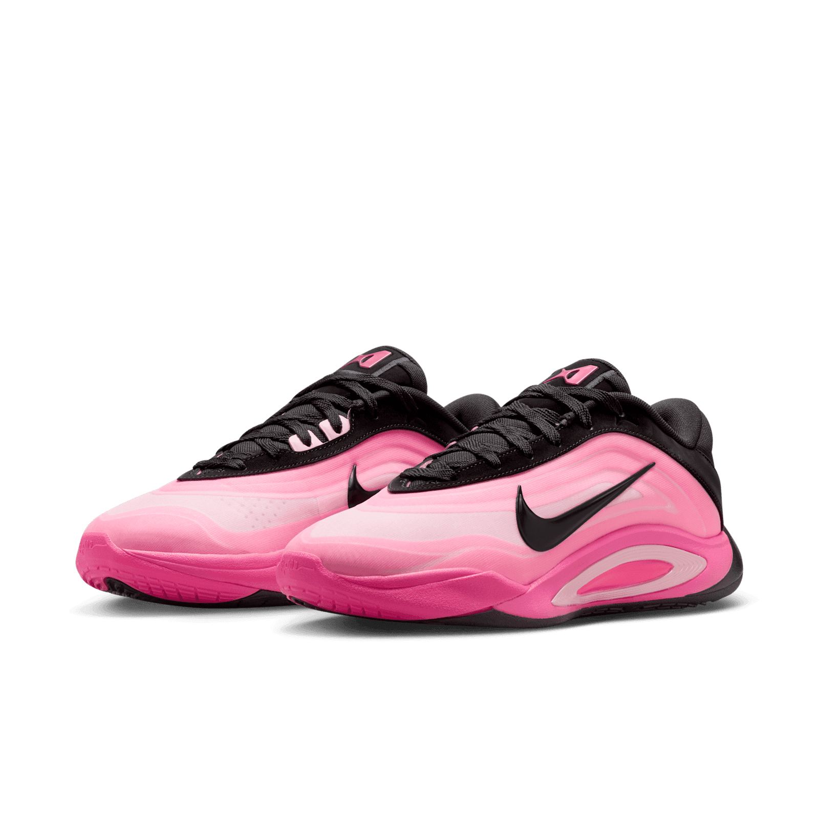 black with pink nike shoes
