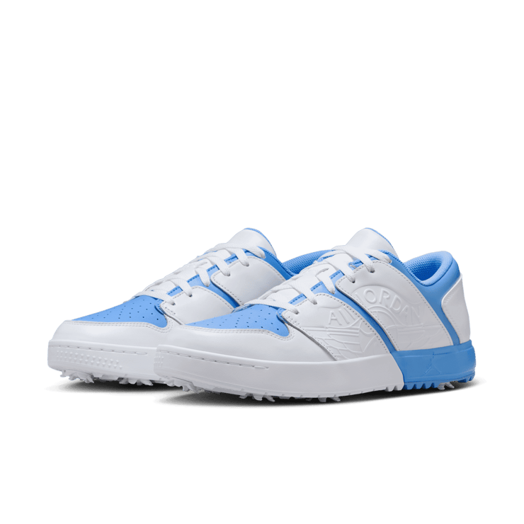 Air Jordan Nu Retro 1 Low Golf White University Blue Angle 2