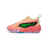PUMA Scoot Zeros Georgia Peach Basketball in Passionfruit/Green/Peach Fizz (GS) Angle 0