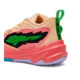 PUMA Scoot Zeros Georgia Peach Basketball in Passionfruit/Green/Peach Fizz (GS) Angle 4