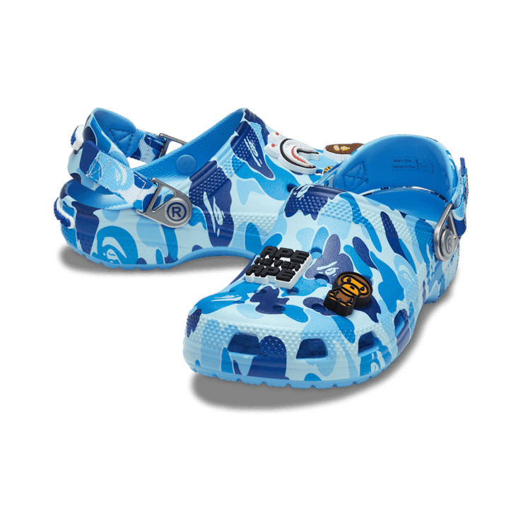 Crocs Classic Clog BAPE ABC Camo Blue (GS) Angle 0