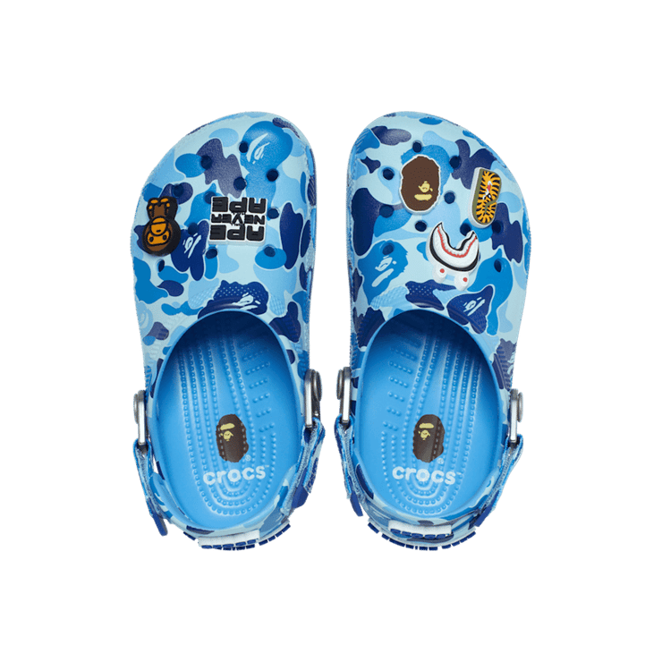 Crocs Classic Clog BAPE ABC Camo Blue (GS) Angle 1