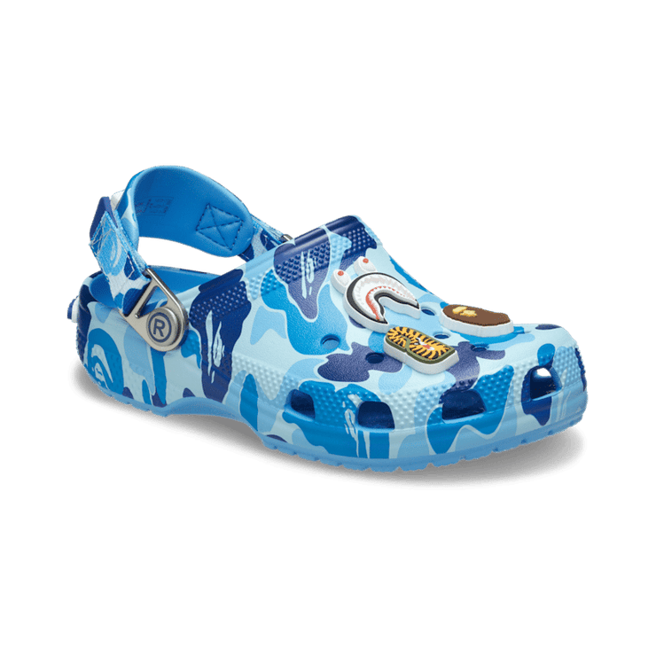 Crocs Classic Clog BAPE ABC Camo Blue (GS) Angle 3