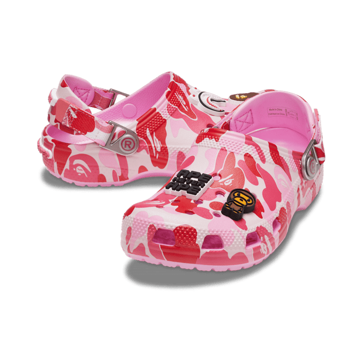 Crocs Classic Clog BAPE ABC Camo Pink (GS) Angle 0