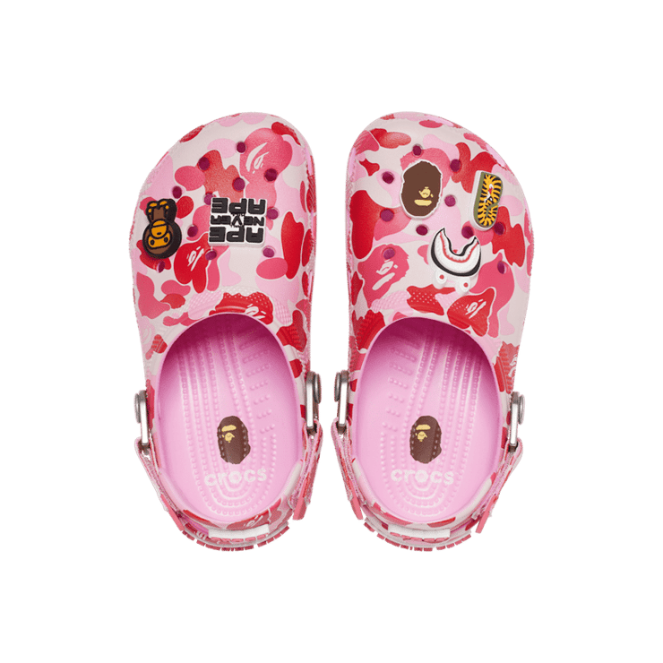 Crocs Classic Clog BAPE ABC Camo Pink (GS) Angle 1