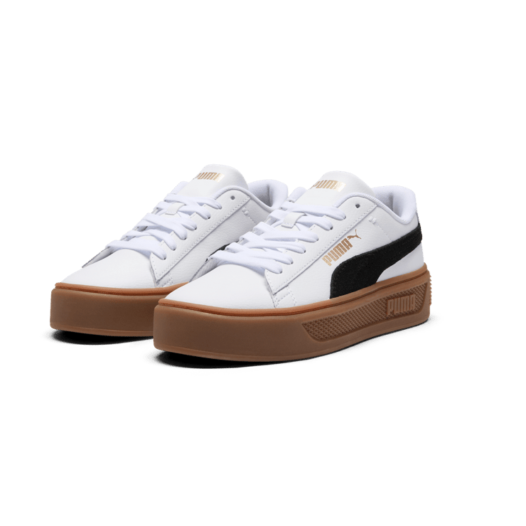 PUMA Smash 3.0 Mono Twist Sneakers in White Angle 5