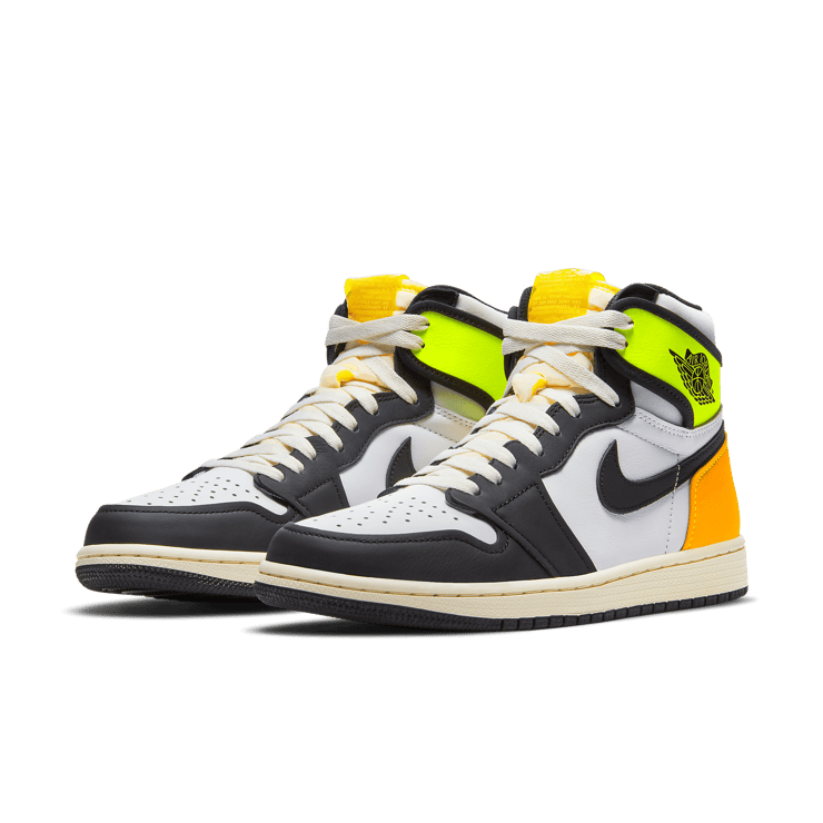 Air Jordan 1 Retro High White Black Volt University Gold Angle 2