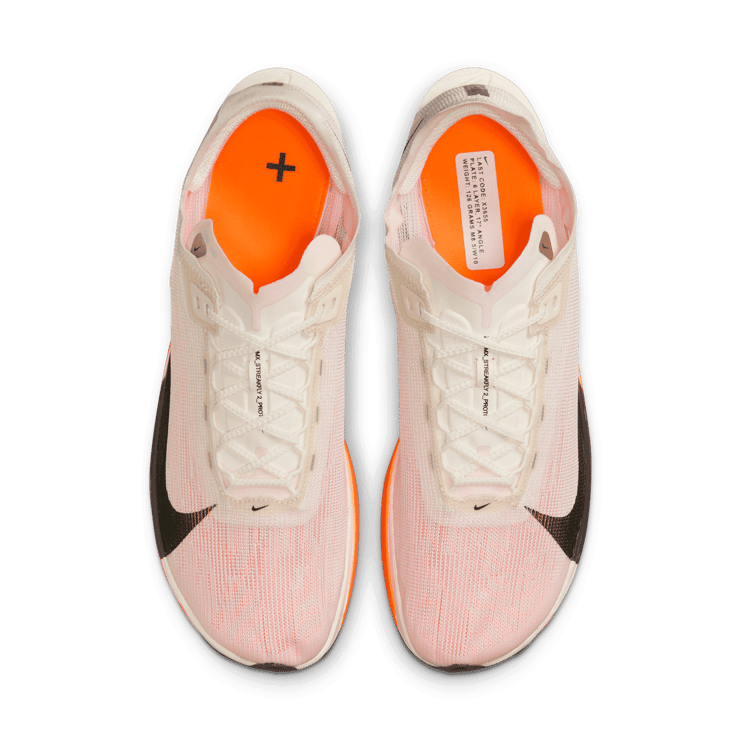 Nike ZoomX StreakFly 2 Proto Sail Total Orange White Black Angle 1