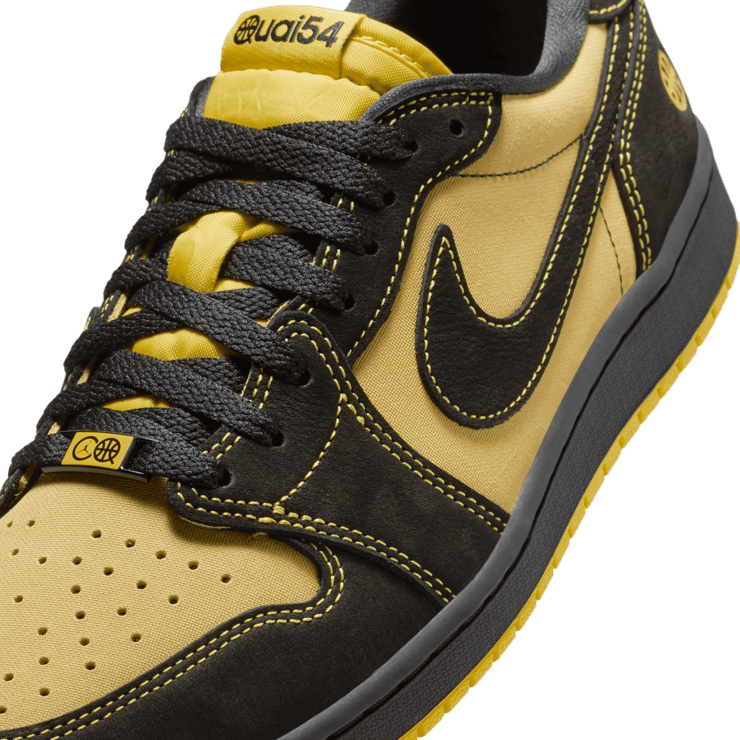 Jordan 1 Retro Low OG Quai54 Black Tour Yellow Red Angle 8