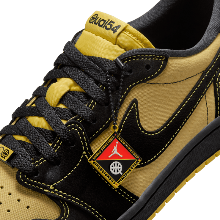 Jordan 1 Retro Low OG Quai54 Black Tour Yellow Red Angle 10