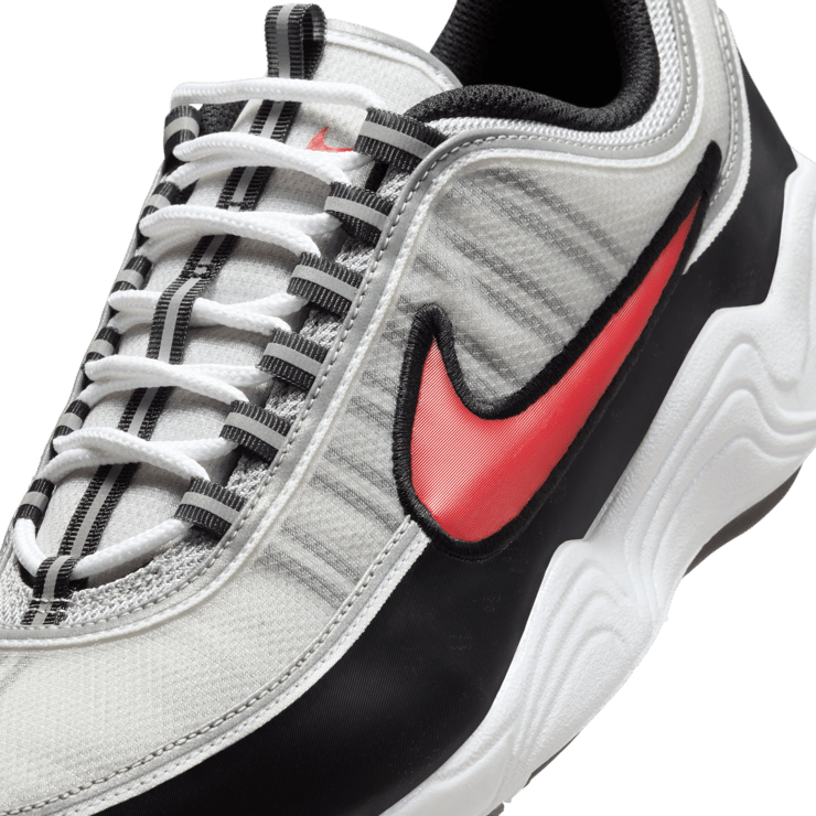 Nike Air Zoom Spiridon Metallic Silver Sport Red Angle 11