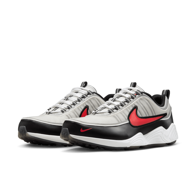 Nike Air Zoom Spiridon Metallic Silver Sport Red Angle 5