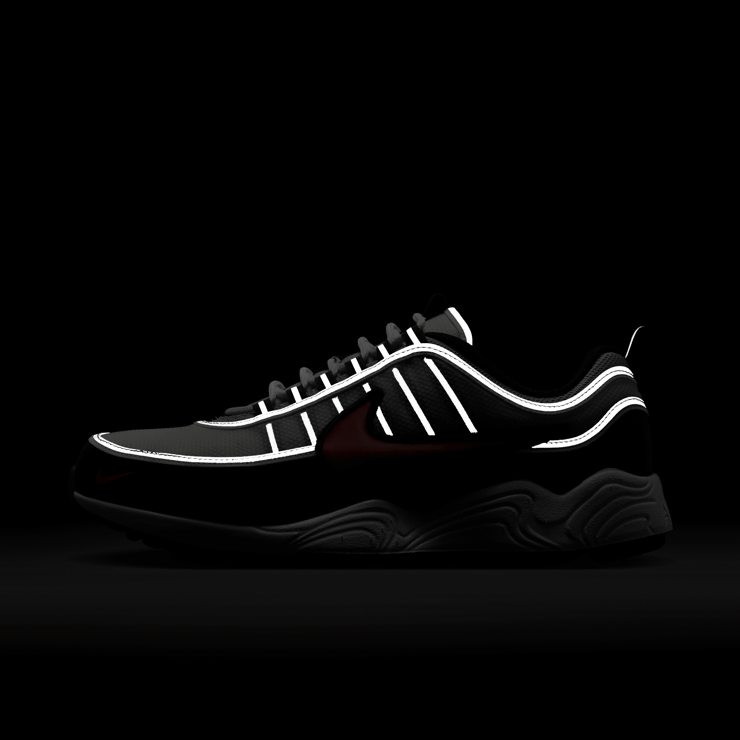 Nike Air Zoom Spiridon Metallic Silver Sport Red Angle 3