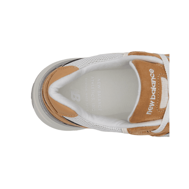 New Balance 992 Made in USA Sweet Carmel Calcium Angle 3