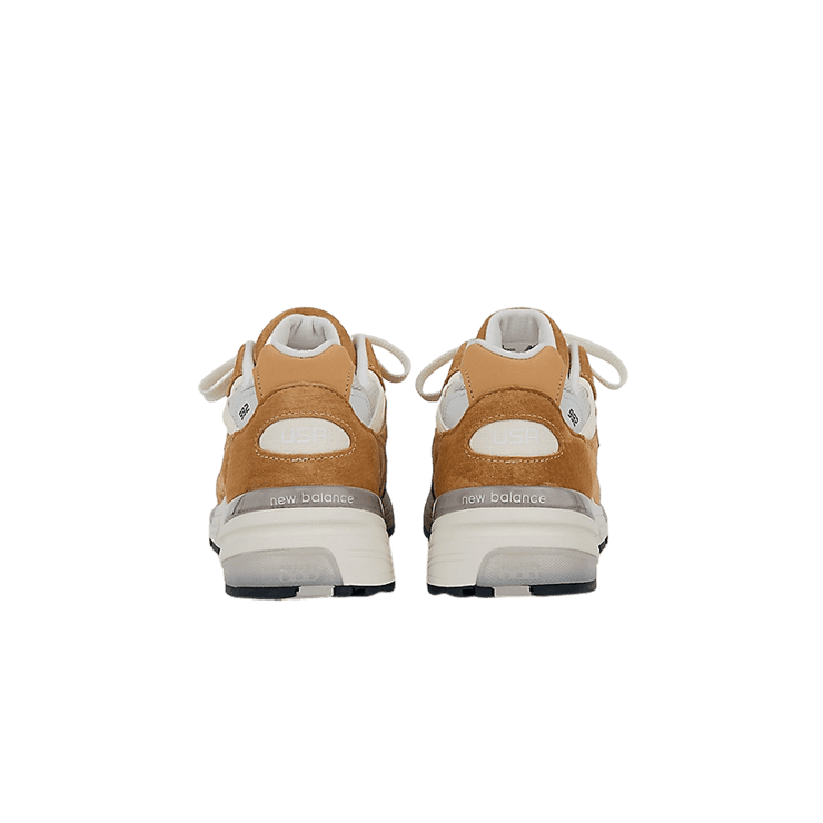 New Balance 992 Made in USA Sweet Carmel Calcium Angle 4