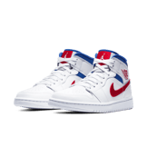 Jordan 1 Mid White Red Royal (W) Angle 2
