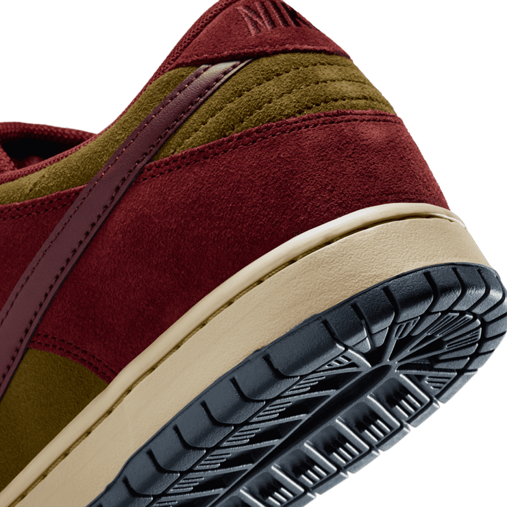 Nike SB Dunk Low Dark Team Red Olive Flak Angle 3