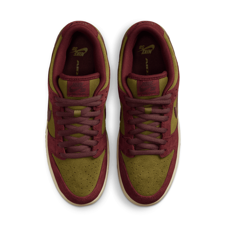 Nike SB Dunk Low Dark Team Red Olive Flak Angle 1