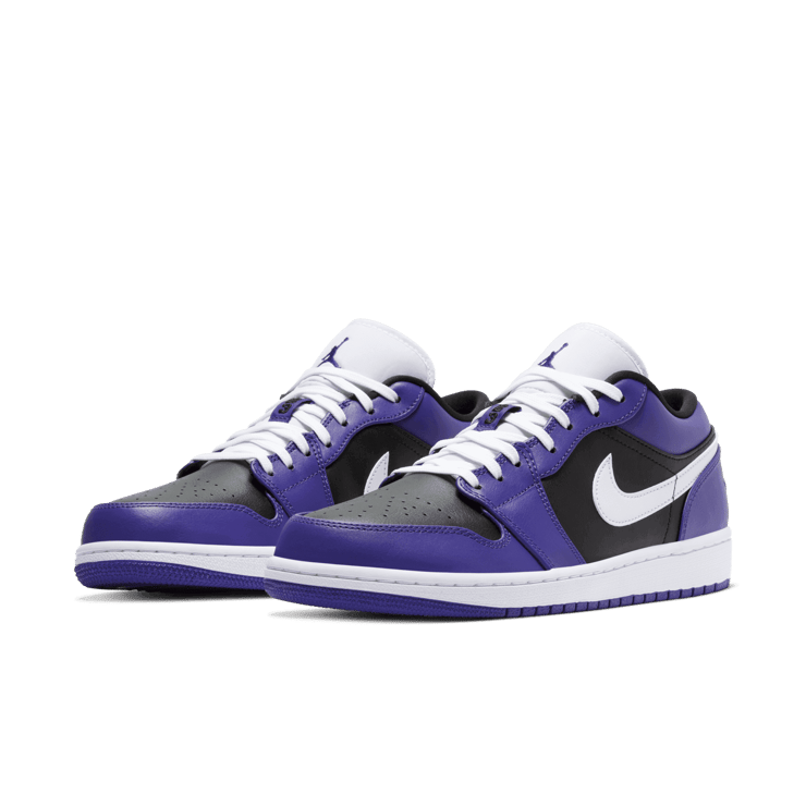 Jordan 1 Low Court Purple Black Angle 2