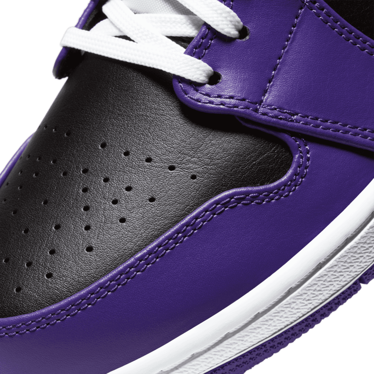 Jordan 1 Low Court Purple Black Angle 4