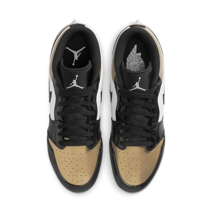 Air Jordan 1 Low TD Cleat Patent Gold Angle 1