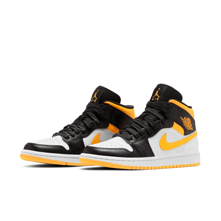 Jordan 1 Mid Laser Orange Black (W) Angle 2