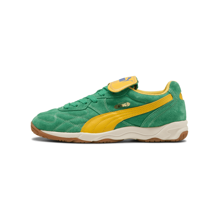 Puma King Indoor Archive Green Yellow Sizzle Angle 0