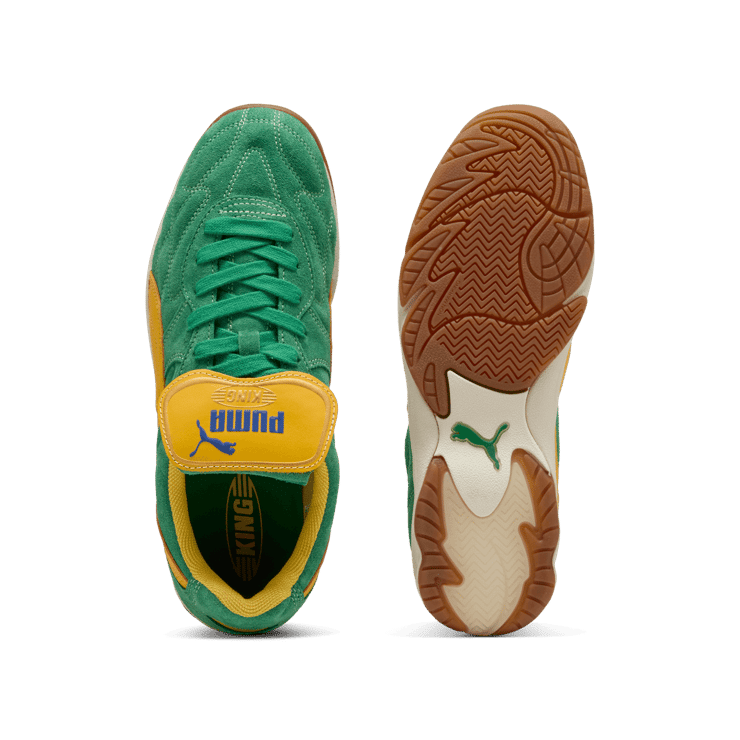 Puma King Indoor Archive Green Yellow Sizzle Angle 1