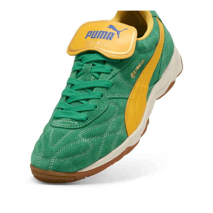Puma King Indoor Archive Green Yellow Sizzle Angle 3