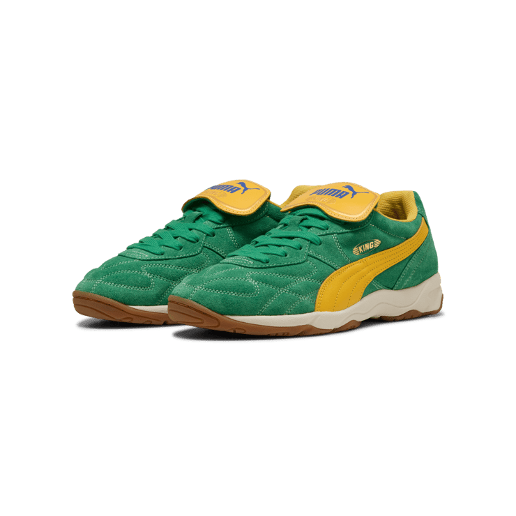 Puma King Indoor Archive Green Yellow Sizzle Angle 5