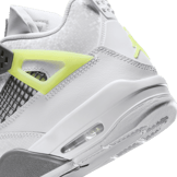 Air Jordan 4 Retro White Lemon Twist Light Graphite (GS) Angle 2