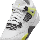 Air Jordan 4 Retro White Lemon Twist Light Graphite (PS) Angle 4