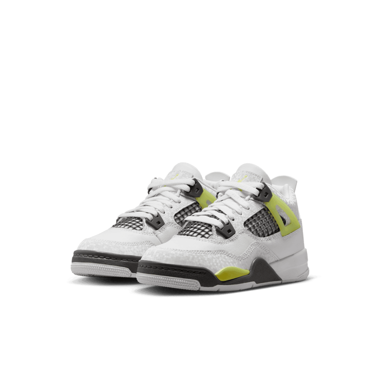 Air Jordan 4 Retro White Lemon Twist Light Graphite (PS) Angle 0