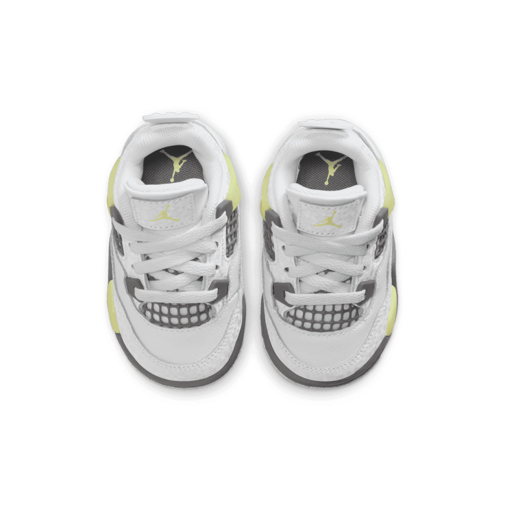 Air Jordan 4 Retro White Lemon Twist Light Graphite (TD) Angle 4