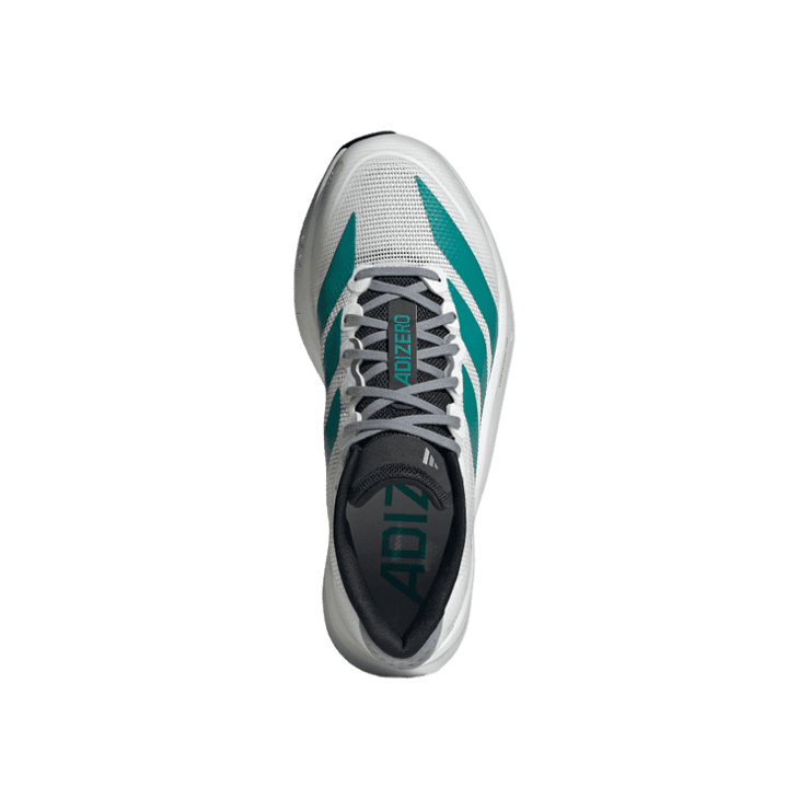 adidas Adizero Boston 13 White Pure Teal (W) Angle 0