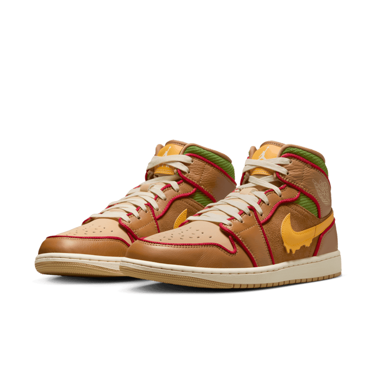 Air Jordan 1 Mid SE Flax Sesame Angle 2