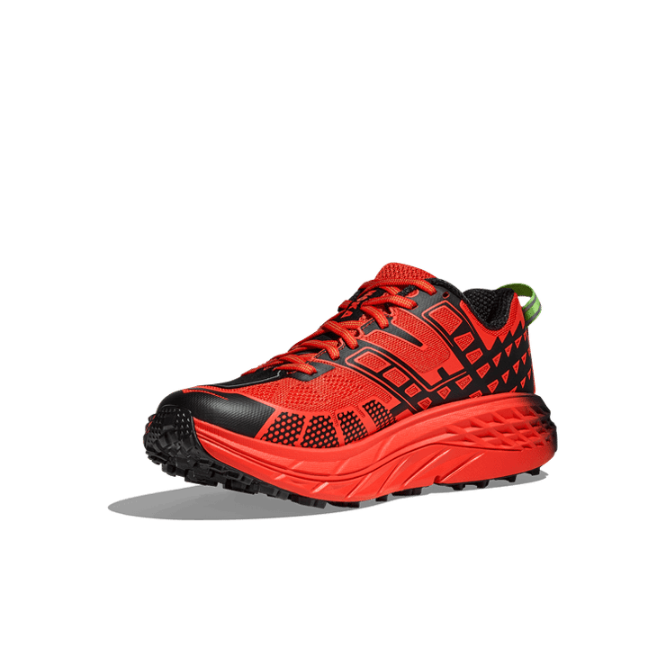 Hoka One One Speedgoat 2 Tomato Electric Green Angle 1
