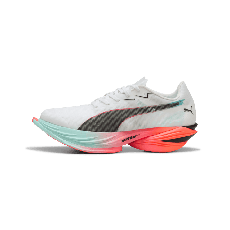 Puma Fast-R Nitro Elite 3 White Glowing Red Mint Angle 0